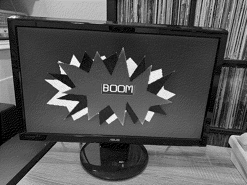 The `boom.nap` graphic rendered to the screen.